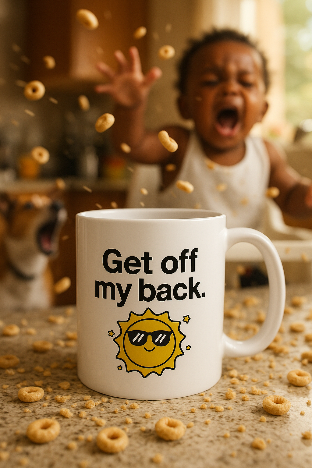 “Get Off My Back” Ceramic Coffee Mug (11oz / 15oz) – Funny Unbothered Mug for Daily Motivation, Gifts, or Office Vibes